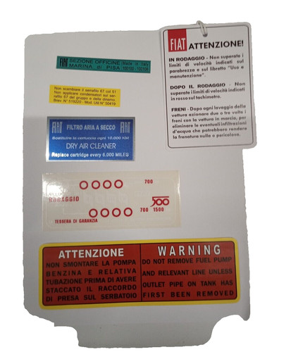 Kit autocollants pour - d'autocollants, fiat