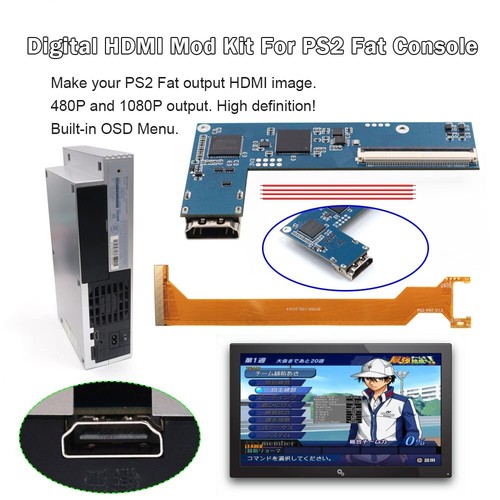 Ps2 fat hdmi kit digital - kit, to